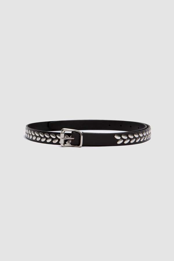 小物 LEMAIRE ALMOND STUD BELT 20 / D.BRW 80 Lemaire Almond Stud Belt 20 - Dark Brown | Garmentory