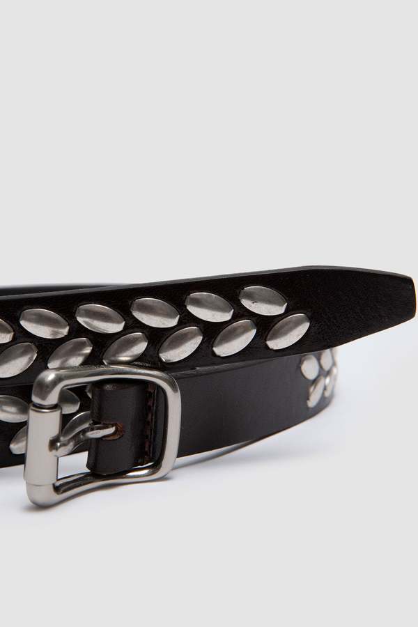 Dark Brown Almond Stud Belt 20 | LEMAIRE