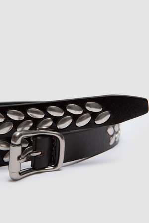 Lemaire Almond Stud Belt 20 - Dark Brown | Garmentory