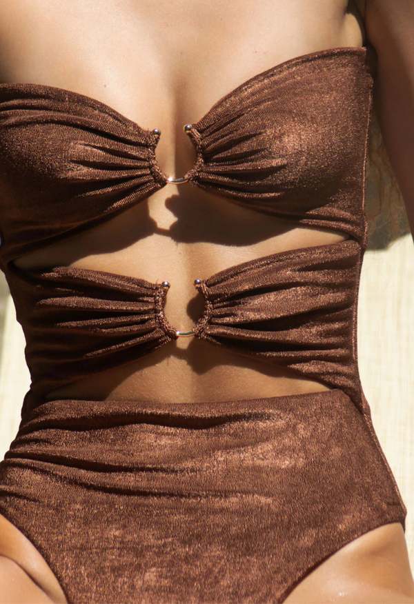 Jade Swim Ella One Piece - Espresso Terry