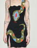 Fashion Brand Company Black Snake Mini Dress - Black/Multi - Thumbnail 4