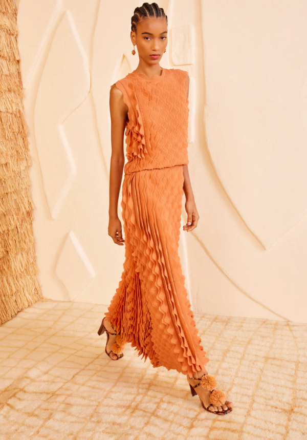 ulla johnson dress orange Ulla Johnson Ines Gown In Begonia - 70% Off