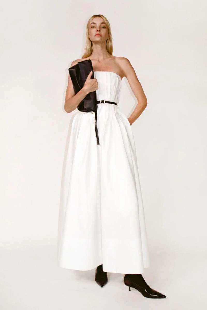 オールインワン・サロペット Simkhai Thalia Bustier Midi Dress Thalia Bustier Midi Dress - White | SIMKHAI