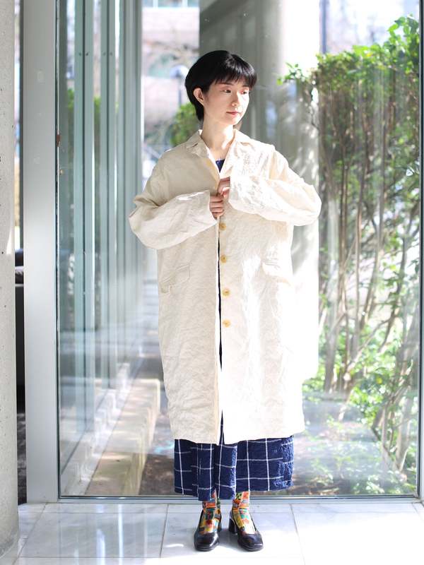 H+ HANNOH WESSEL ホワイト　ロングコート　36 H+ Hannoh Wessel Coat Chloe - Natural | Garmentory