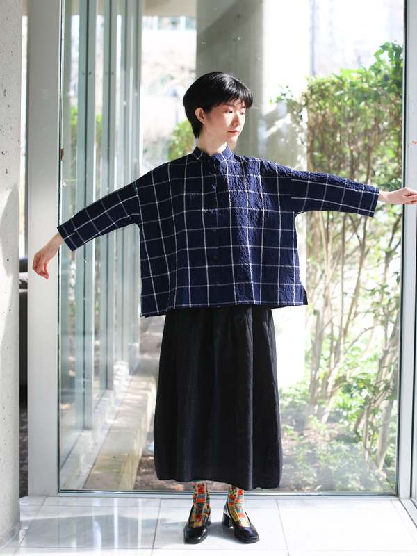 H+ Hannoh Wessel Shirt Savannah - Navy Check | Garmentory