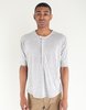 18 Waits Hitchhiker Henley T-Shirt - Grey Linen Slub - Thumbnail 1