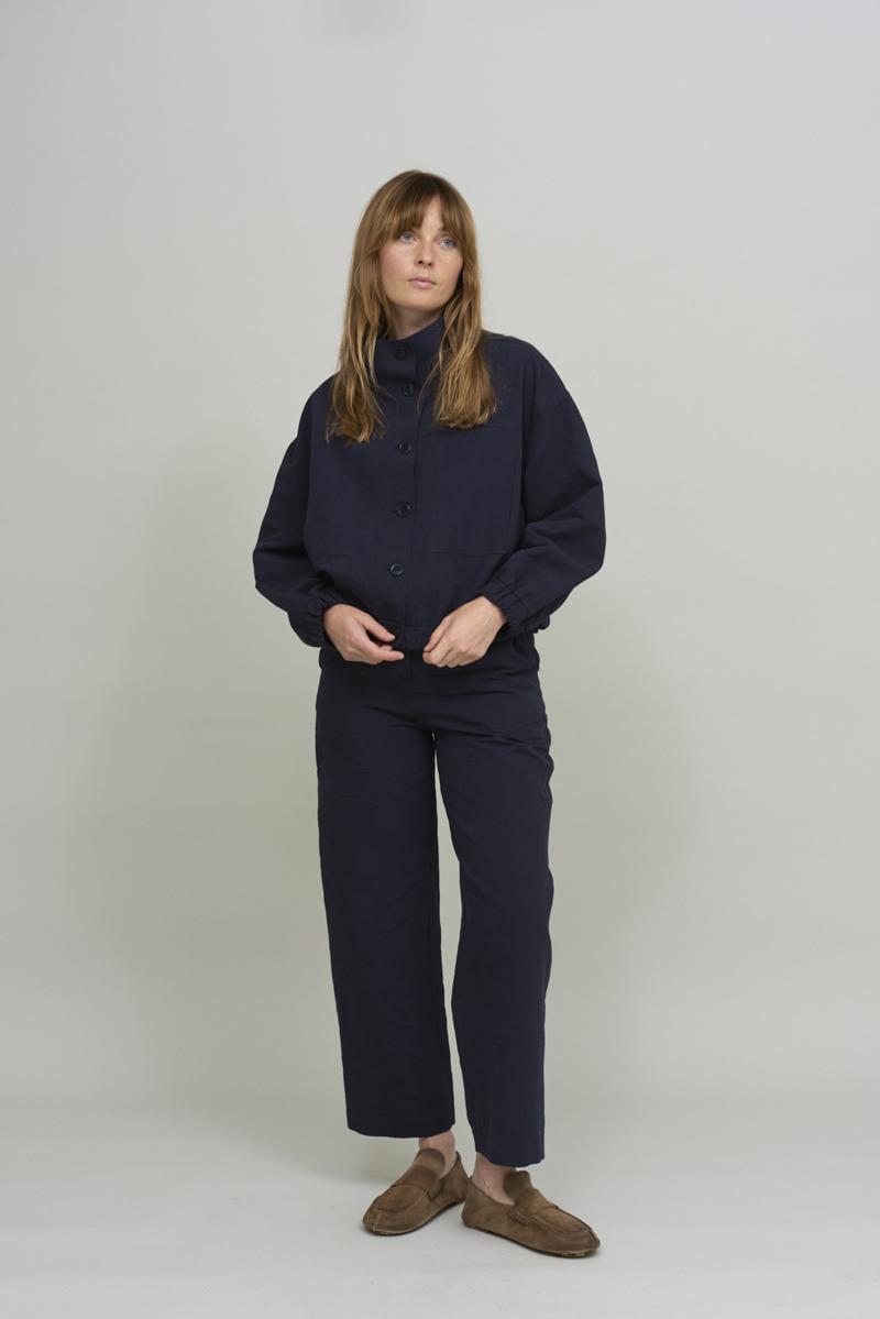 CUS Wide Neck Jacket - Navy Blue CUS Wide Neck Jacket - Navy Blue