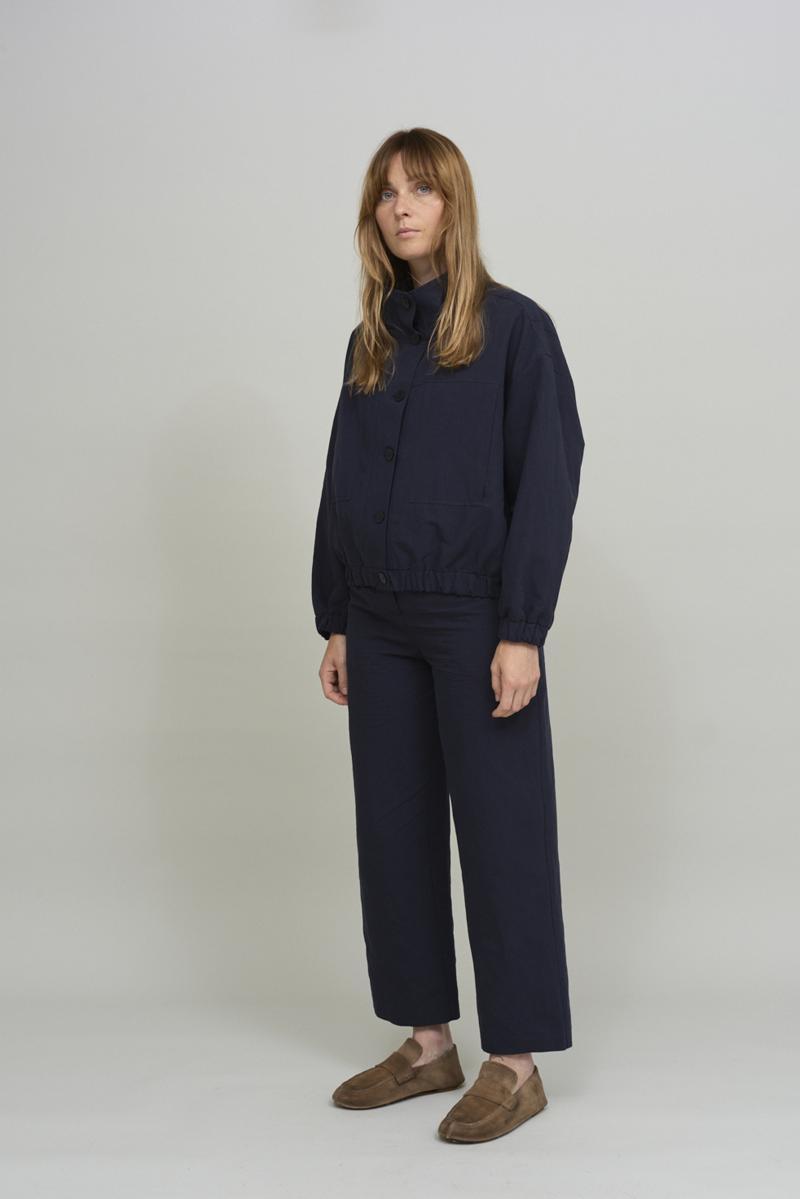CUS Wide Neck Jacket - Navy Blue CUS Wide Neck Jacket - Navy Blue