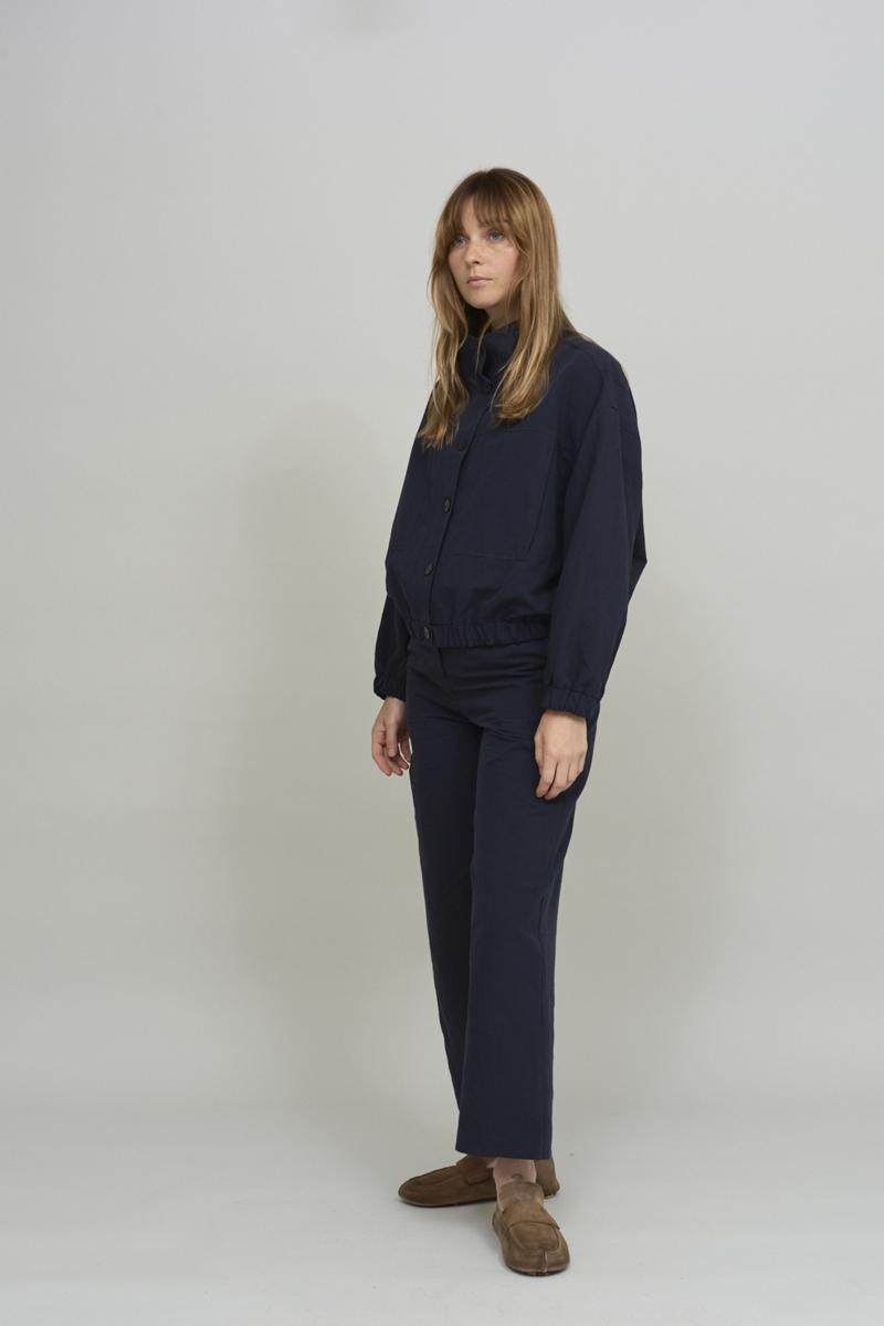 CUS Wide Neck Jacket - Navy Blue CUS Wide Neck Jacket - Navy Blue