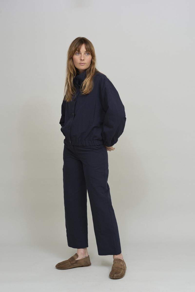 CUS Wide Neck Jacket - Navy Blue CUS Wide Neck Jacket - Navy Blue