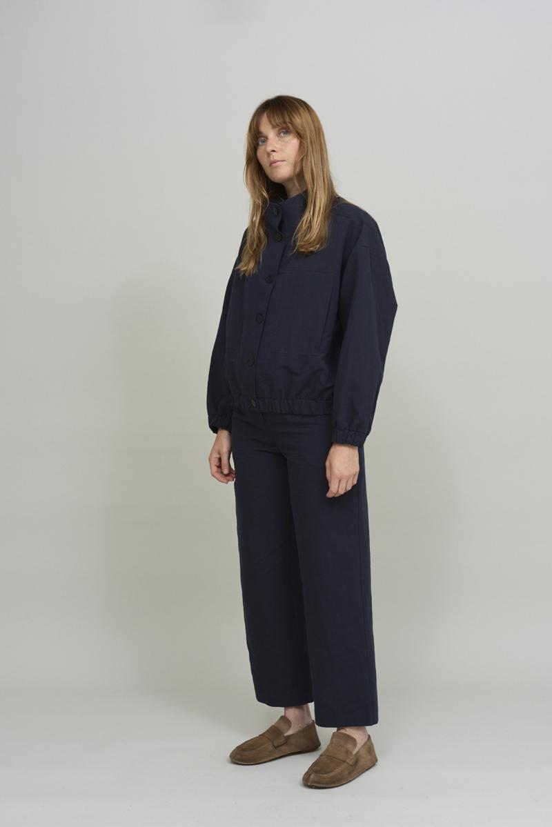 CUS Wide Neck Jacket - Navy Blue CUS Wide Neck Jacket - Navy Blue