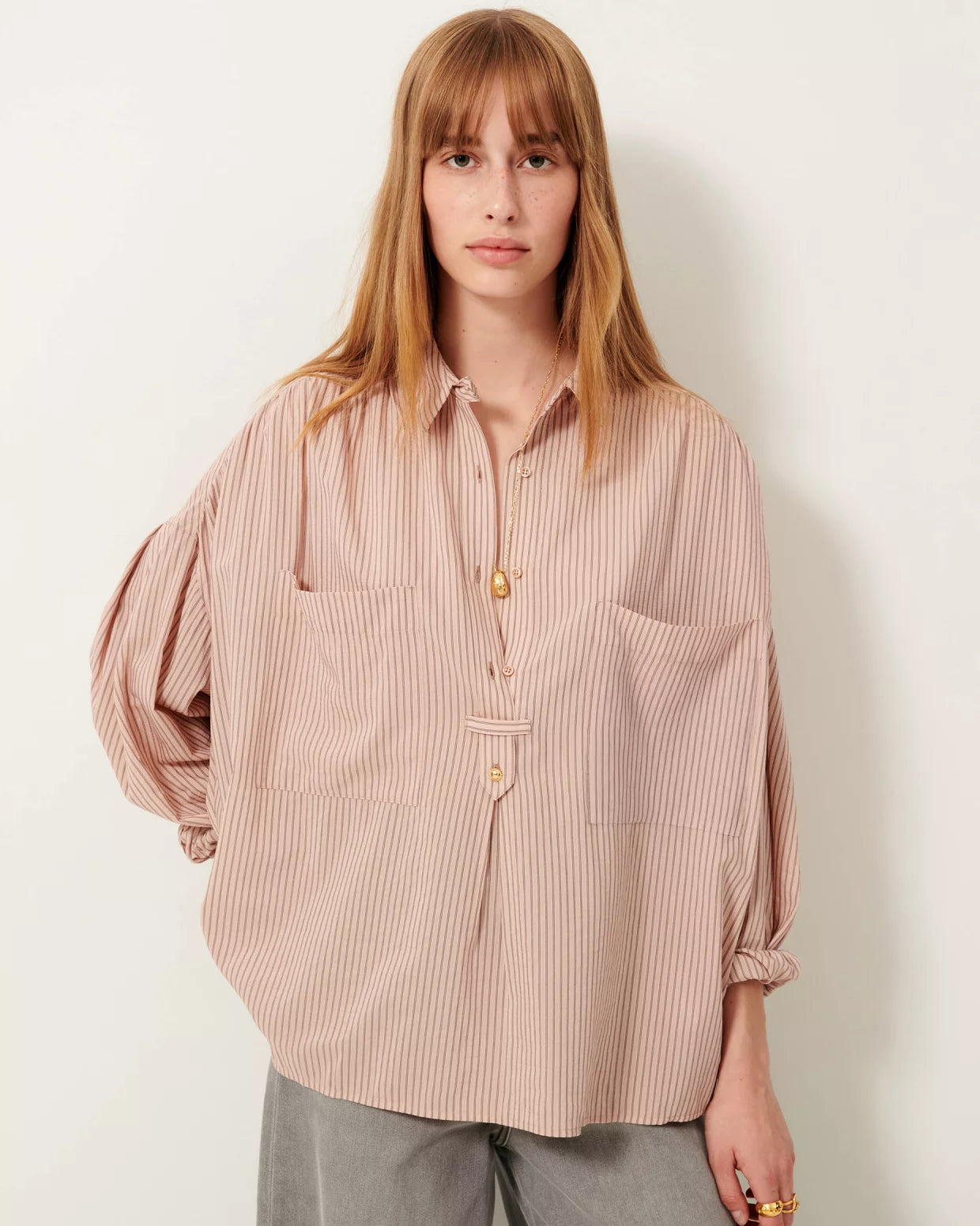 Sessun Claude Wide Shirt - Rustic Rose | Garmentory