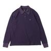 Needles Cotton Pique Long Sleeve Polo Shirt - Eggplant - Thumbnail 1