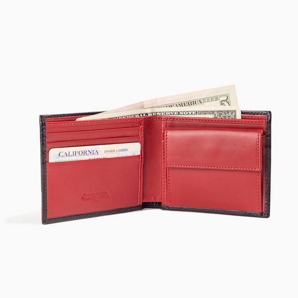 Peroni Leather Wallet in Black/Red | Garmentory