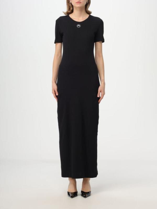 MARINE SERRE Long Skirt - Black