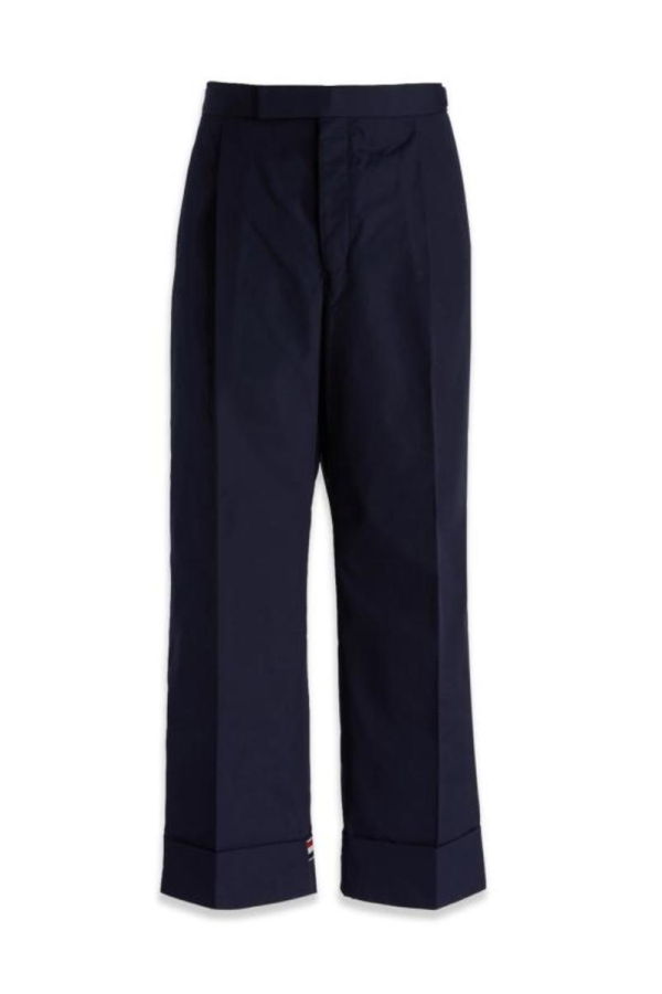 Thom Browne MTC162E04502415 Straight Pants - Navy