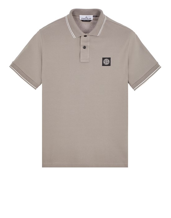 トップス Stone island s/s polo shirt grey y2k STONE ISLAND Vintage Mens Polo Shirt 90s White Green Cotton