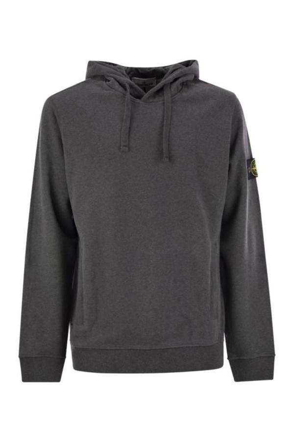 Stone Island Hoodie - Dark Grey Melange