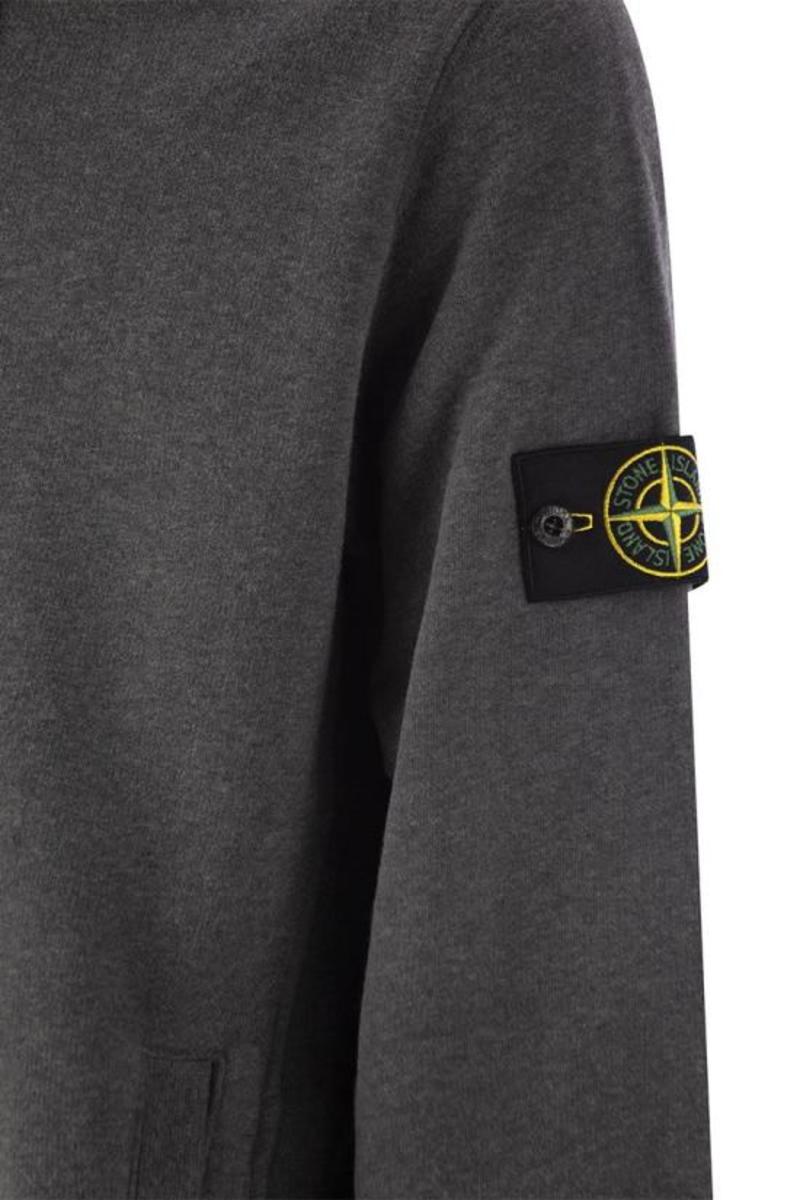 Stone Island Hoodie - Dark Grey Melange