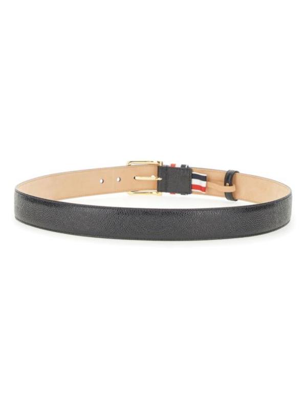 Thom Browne Leather Belt - Black