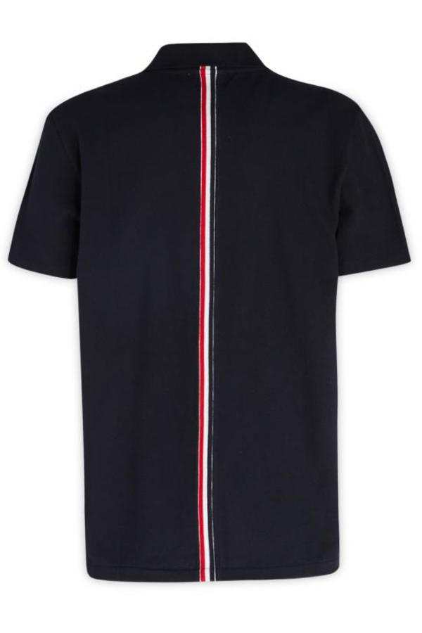 thom browne Classic Pique Stripe Relaxed Polo - Navy