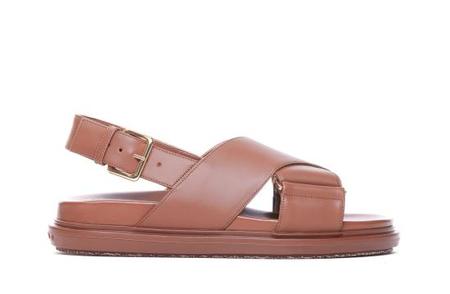 サンダル・ミュール MARNI SANDALS RAW SIENNA Marni Leather Sandals - Raw Sienna | Garmentory