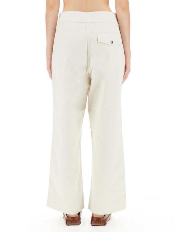 Margaret Howell Straight Pants - Chalk