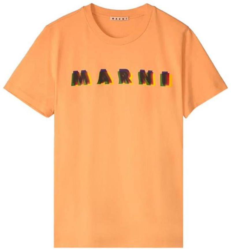 marni T オレンジロゴ　38 Marni Short Sleeve T-Shirt - Orange | Garmentory