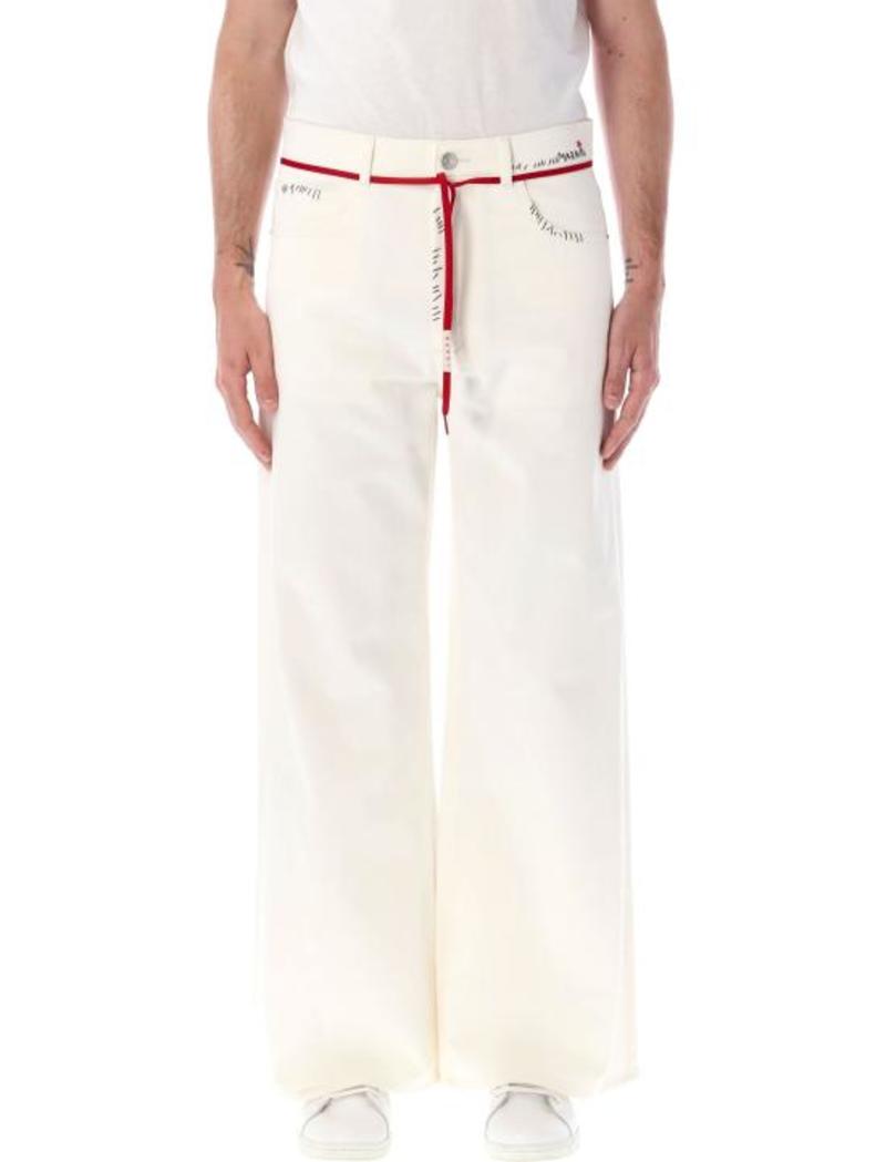 パンツ MARNI FW23 TROUSERS (PAMA0449U0.UTV990 00W01 LILY WHITE) MARNI Straight Leg Jeans (Lily White) – CNCPTS