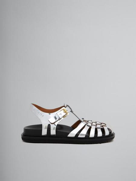サンダル・ミュール MARNI SANDALS PRUNE VIOLET Marni Violet Leather Sandals - Prune Violet | Garmentory