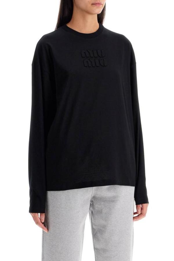 MIU MIU Long Sleeve T-Shirt - Black | Garmentory