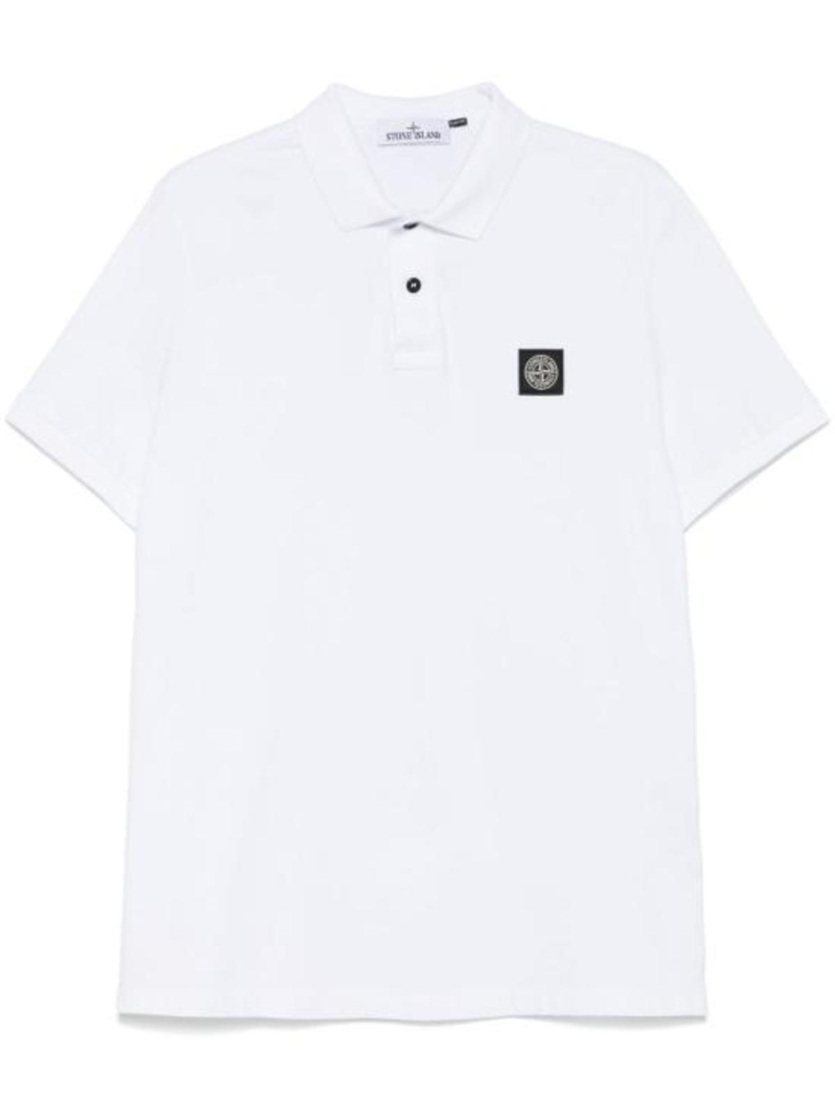 STONE ISLAND リンガー　ポロシャツ　White Mサイズ STONE ISLAND ストーンアイランド ポロシャツ 22R39 メンズ