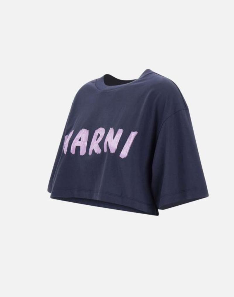 Marni Short Sleeve T-Shirt - Blue Black | Garmentory