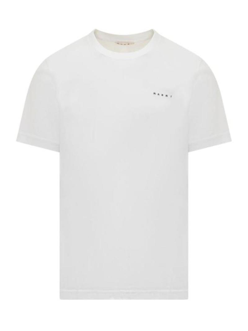 ★MARNI★ Logo Cotton Short Sleeve T-Shirt Lily White THJE02 Marni Short-Sleeved Tee - Lily White – Kith