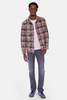 Blue&Cream Brandon Distressed Flannel - Pink Plaid - Thumbnail 4