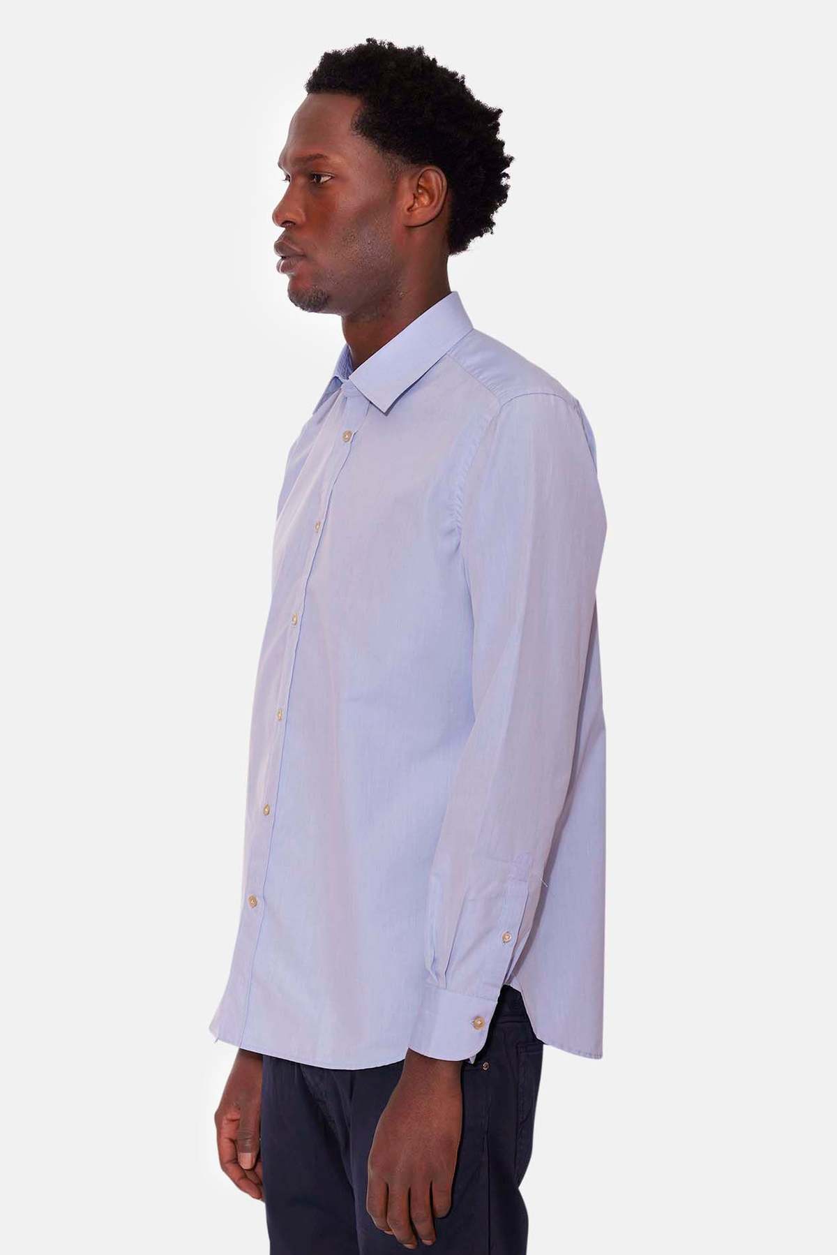 Boglioli Fine Cotton Shirt - Light Blue - Image 3 of 5