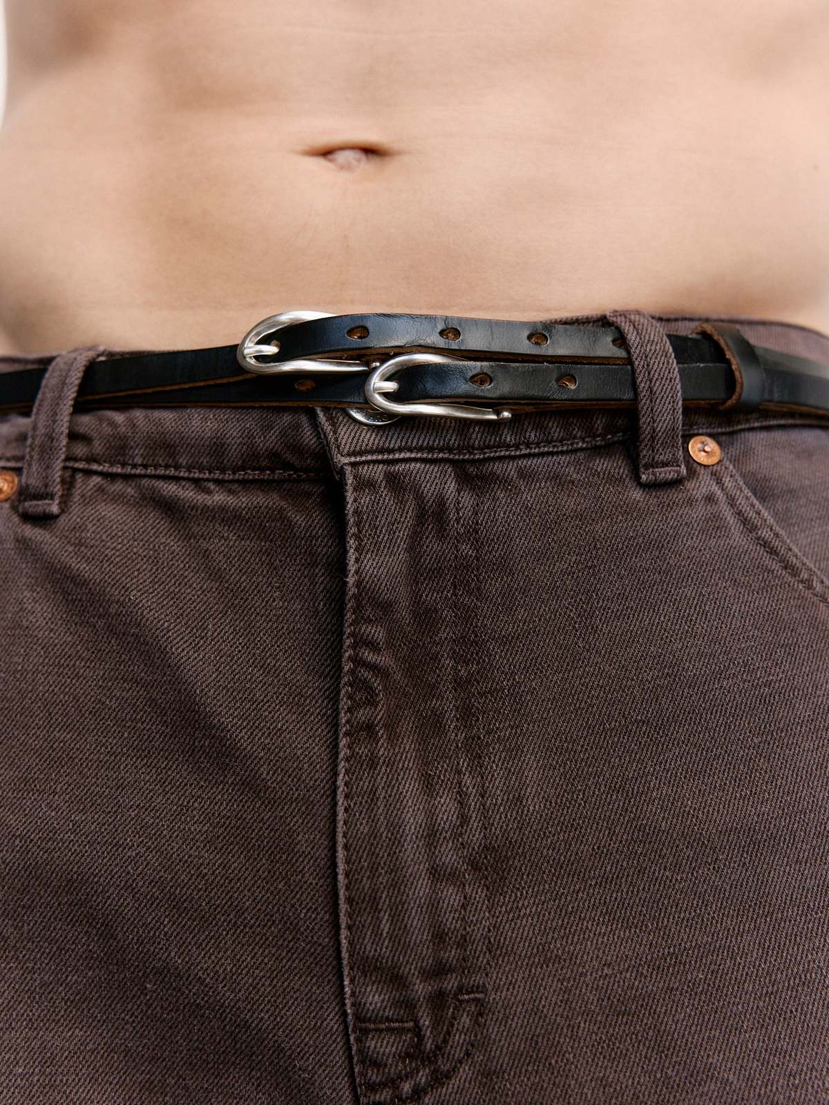 Our Legacy Twin Tongue Belt - Black | Garmentory