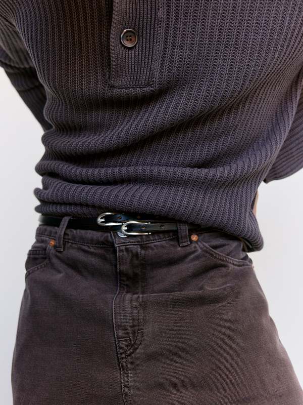 Our Legacy Twin Tongue Belt - Black | Garmentory