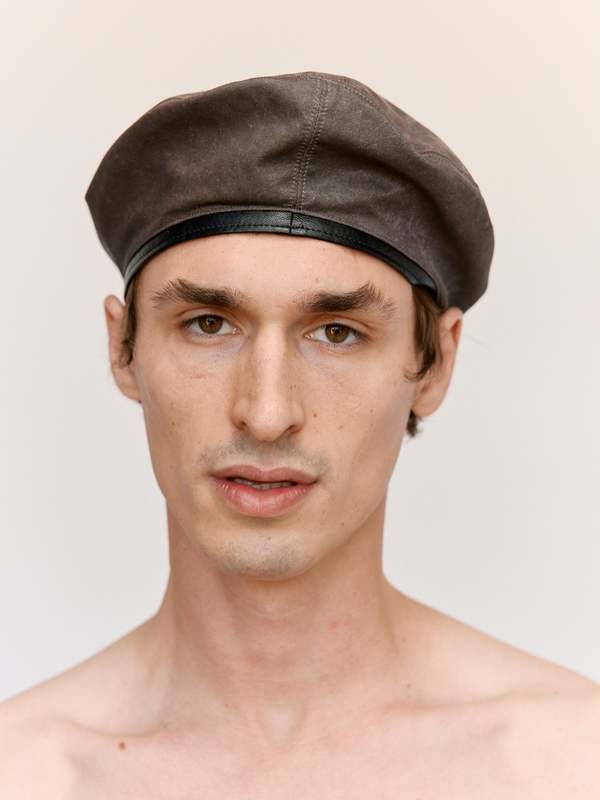 Our Legacy Beret - Brown Wash Out Nylon | Garmentory