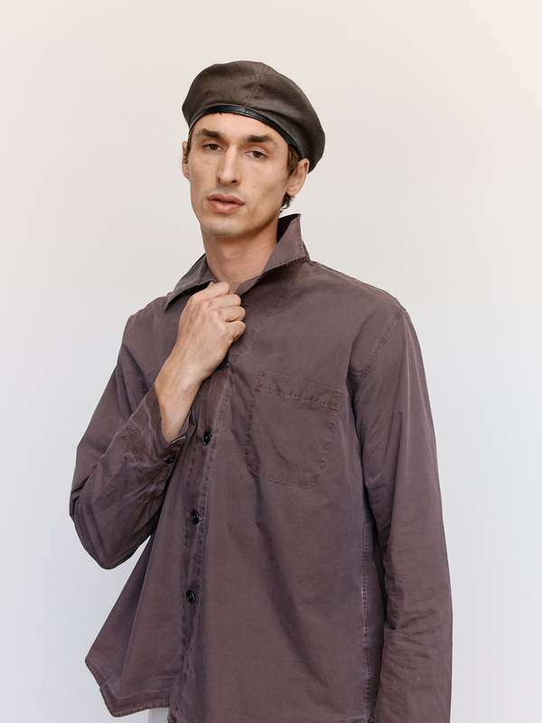 Our Legacy Funnel Shirt - Charcoal Bordeaux | Garmentory