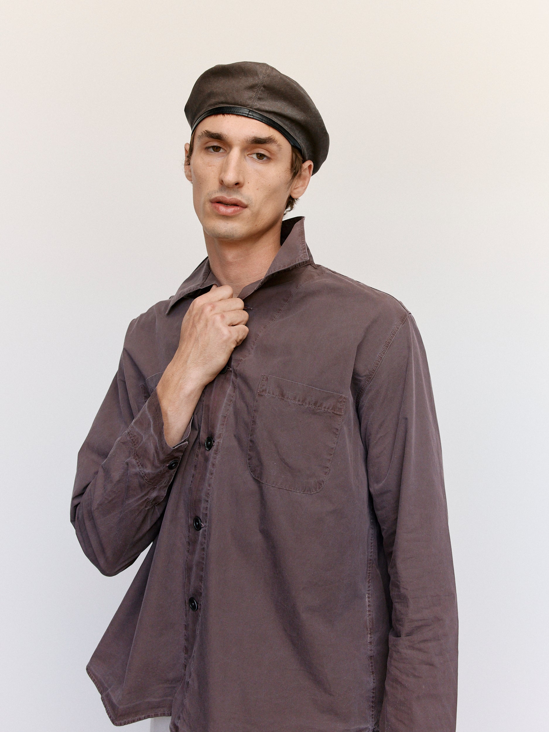 Our Legacy Funnel Shirt - Charcoal Bordeaux | Garmentory