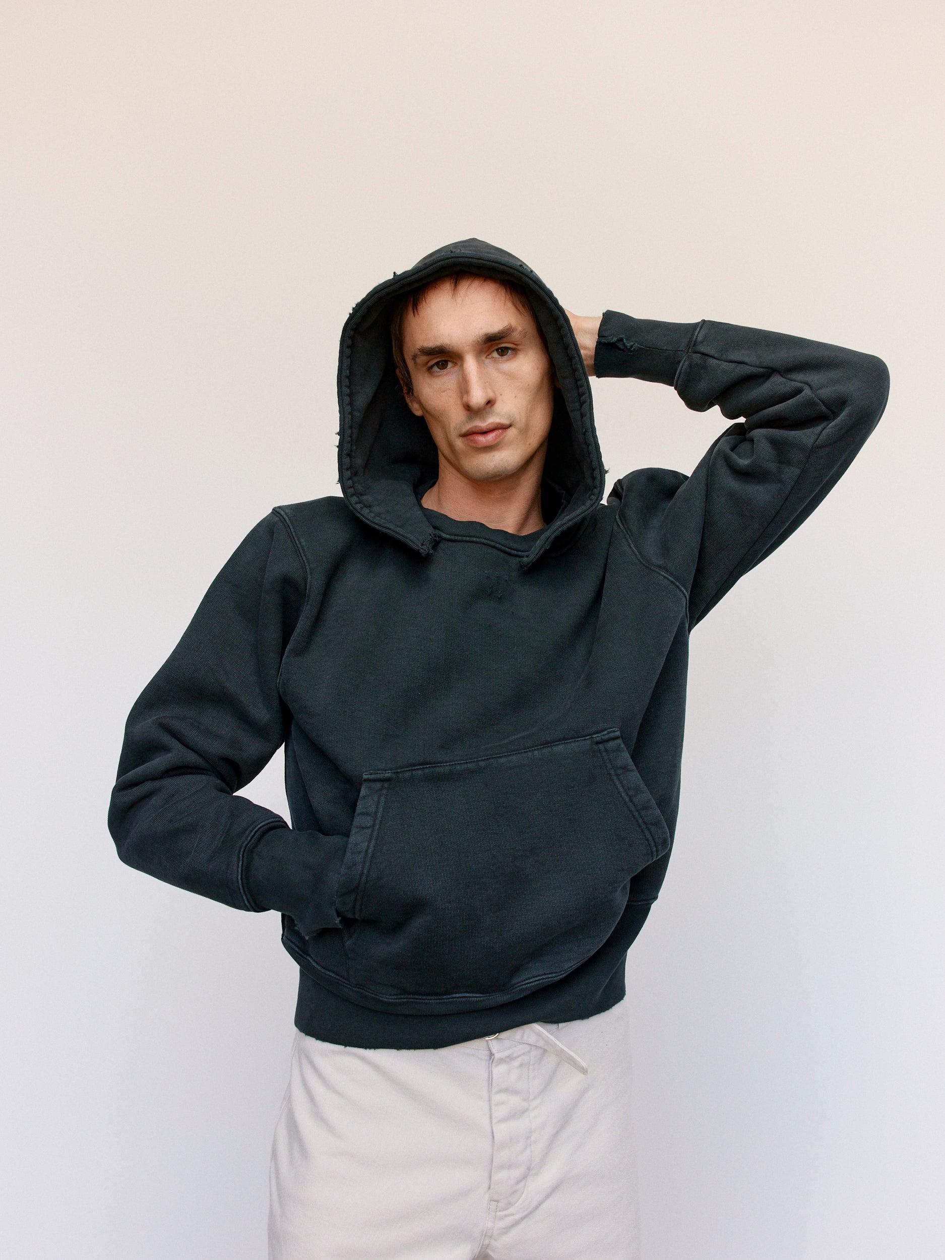 パーカー・フーディ Our Legacy Vintage Appeal Black Relic Hoodie With Ribbed OUR LEGACY: Black Relic Hoodie | SSENSE