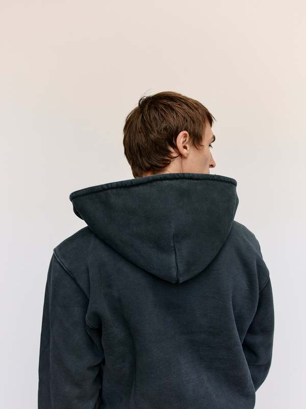 Our Legacy Hefty Fleece Relic Hood - Pigment Black | Garmentory