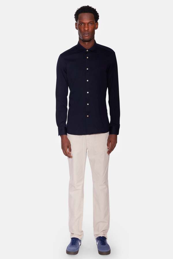 Boglioli Super Soft Cotton Shirt - Navy