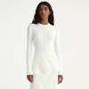 Róhe Elongated Rib Cardigan - Off White - Thumbnail 1