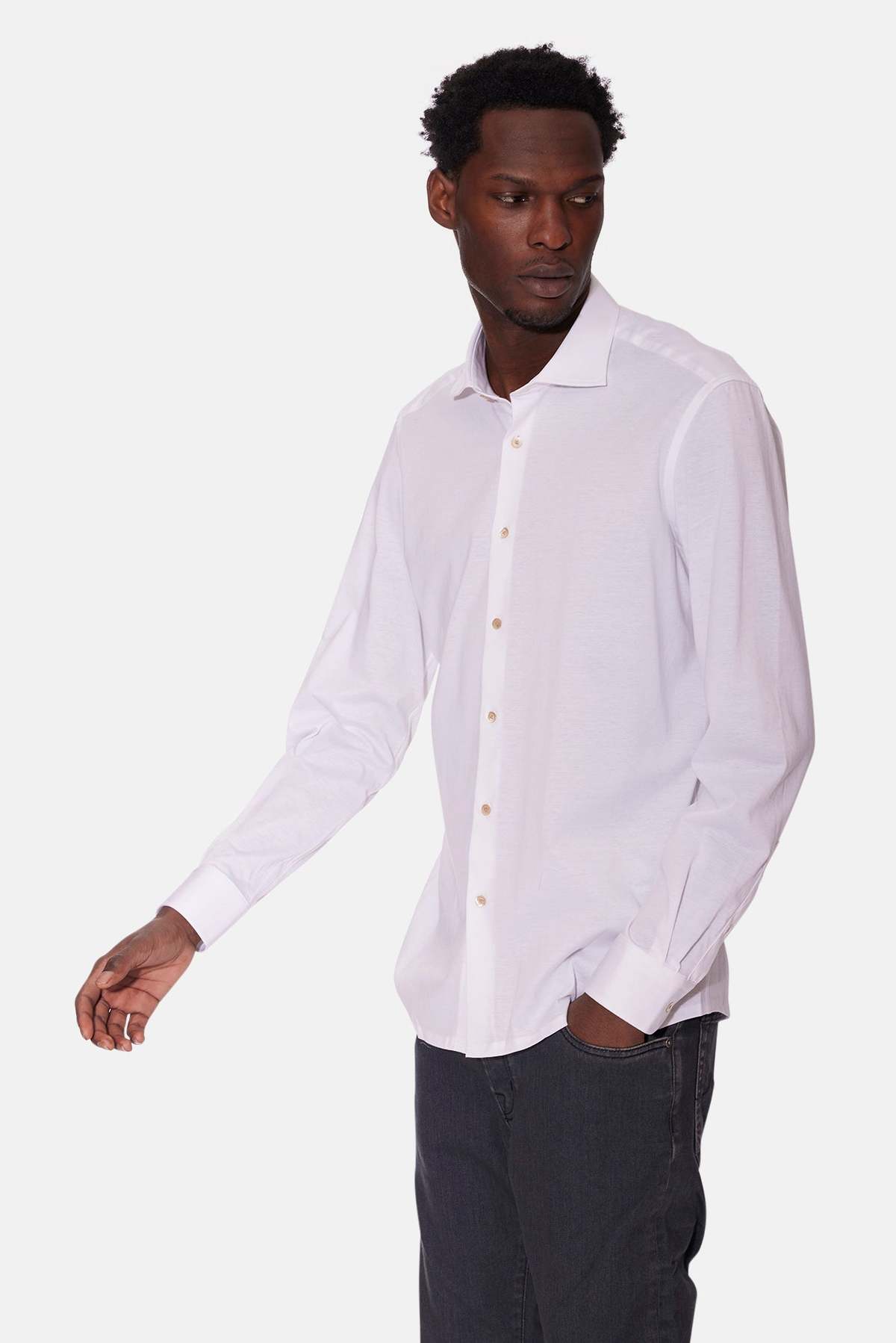 Boglioli Super Soft Cotton Shirt - White - Image 5 of 5