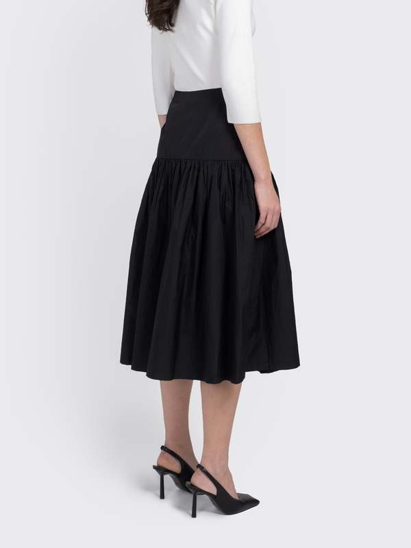 AMOMENTO Shirring Culotte Pants - Black | Garmentory