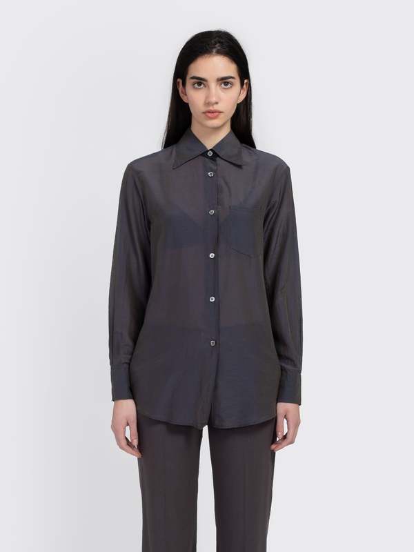 Our Legacy Sincere Shirt - Charcoal Bordeaux | Garmentory