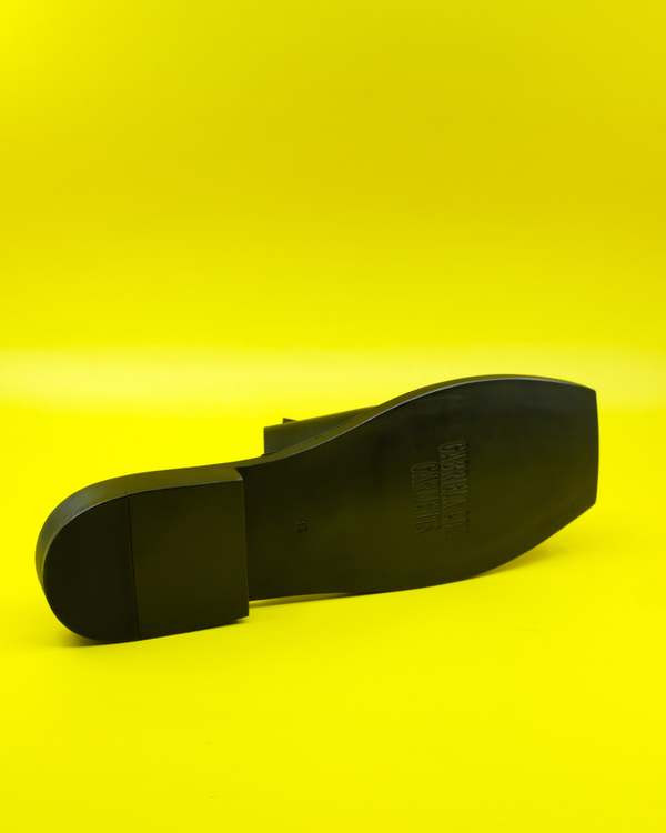 Gabriela Coll Garments NO.7 Open Toe Babouche - Black | Garmentory