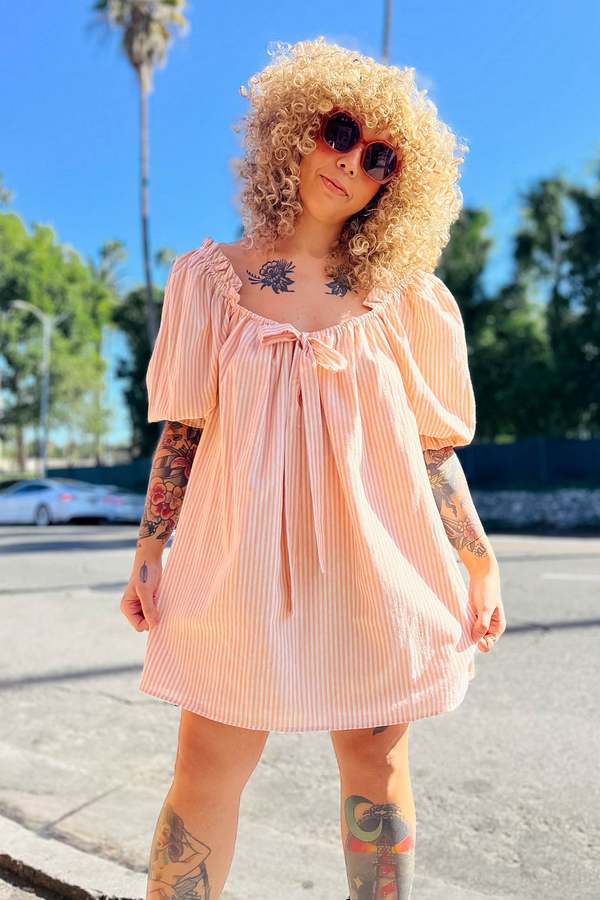 RUMORED Darling Mini Dress - Bermuda Stripe | Garmentory